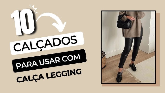 Look Camisa Jeans E Legging Feminino