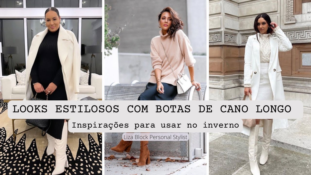 Look Bota Cinza Feminino