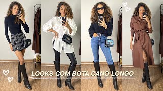 Look Bota Cinza Feminino