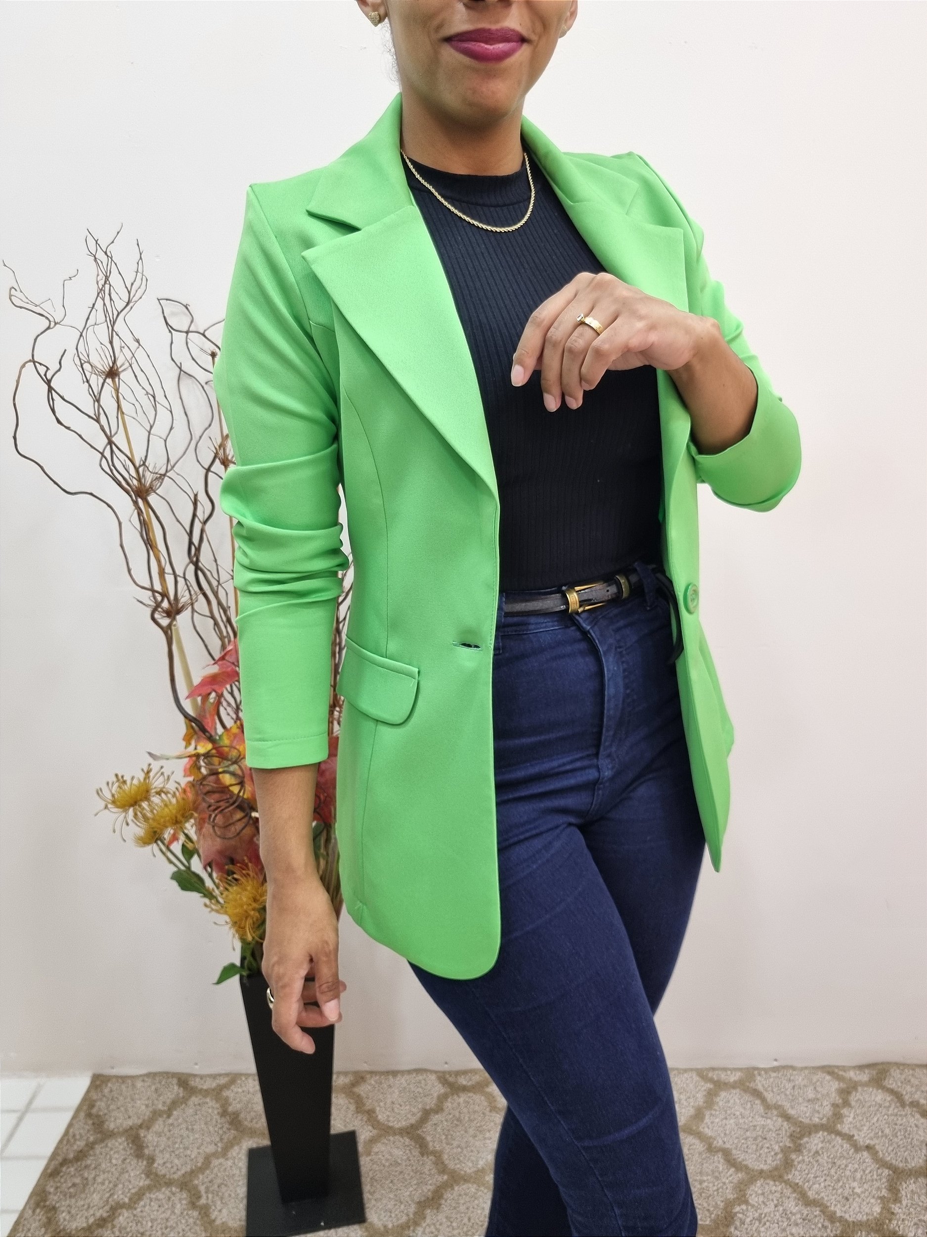 Look Blazer Verde Feminino