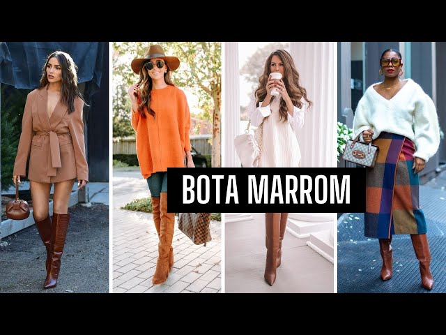 Look Bota Marrom Feminino