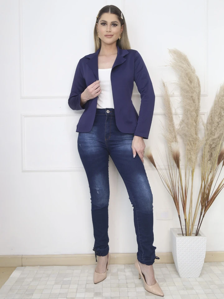 Look Blazer Azul Feminino