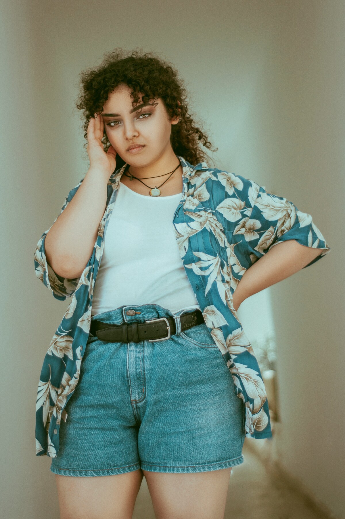 Look Camisa Jeans E Short Feminino