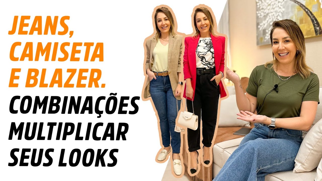 Look Camisa Jeans E Legging Feminino