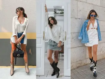 Look Bota Cinza Feminino