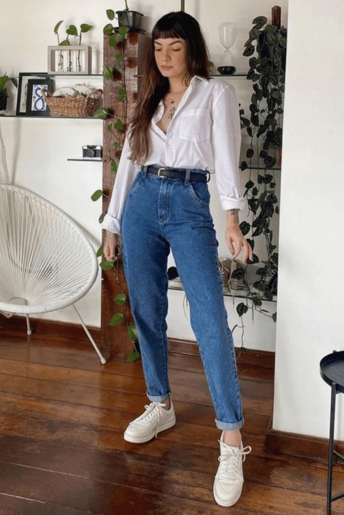 Look Camisa Jeans Feminino