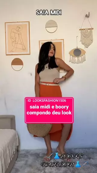 Look Camila Coelho Saia Midi Feminino