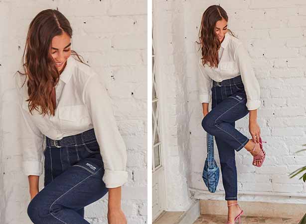 Look Camisa Jeans Feminino