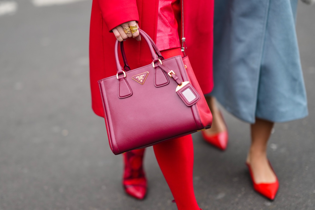 Look Bolsa Vermelha Feminino