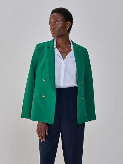 Look Blazer Verde Feminino