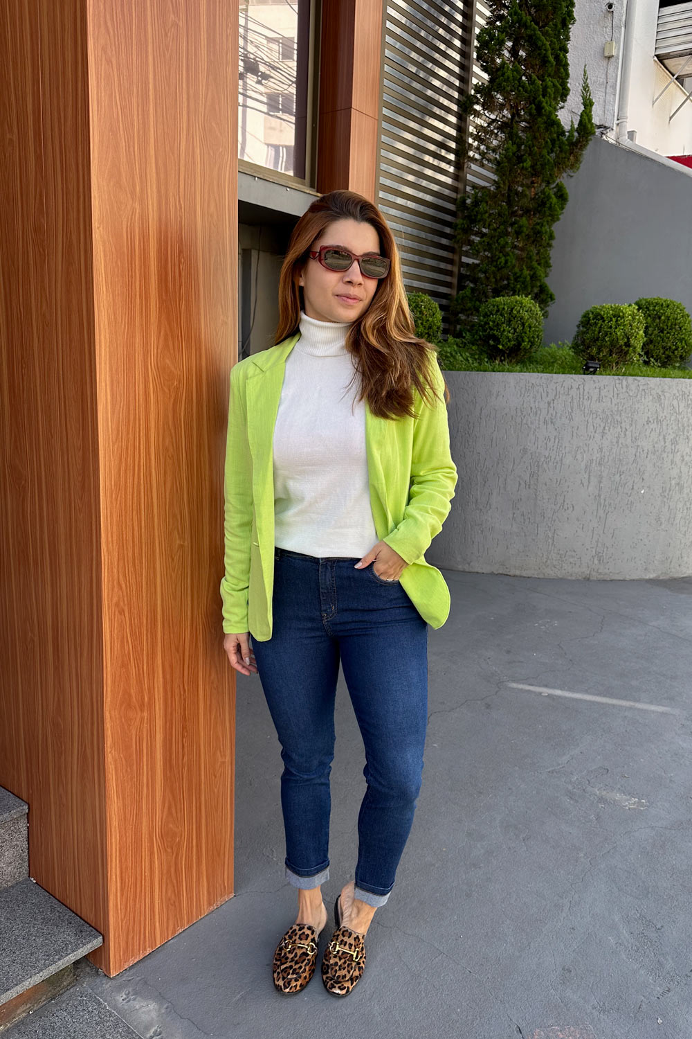 Look Blazer Verde Feminino