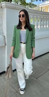 Look Blazer Verde Feminino