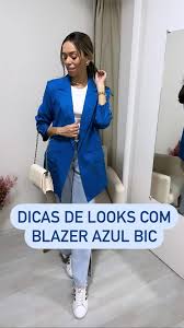 Look Blazer Azul Feminino