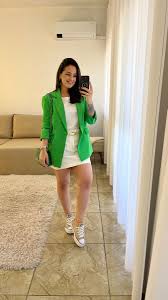 Look Blazer Verde Feminino