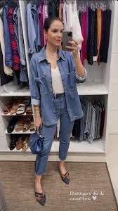 Look Camisa Jeans Feminino