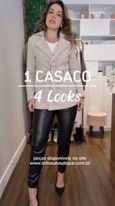 Look Casaco Branco Feminino