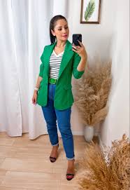 Look Blazer Verde Feminino