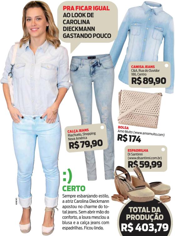 Look Carolina Dieckmann Feminino