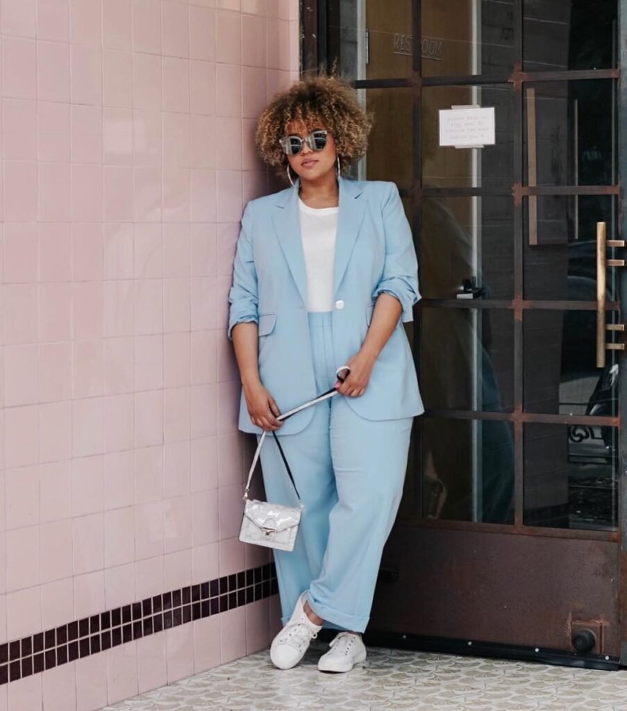 Look Blazer Azul Feminino