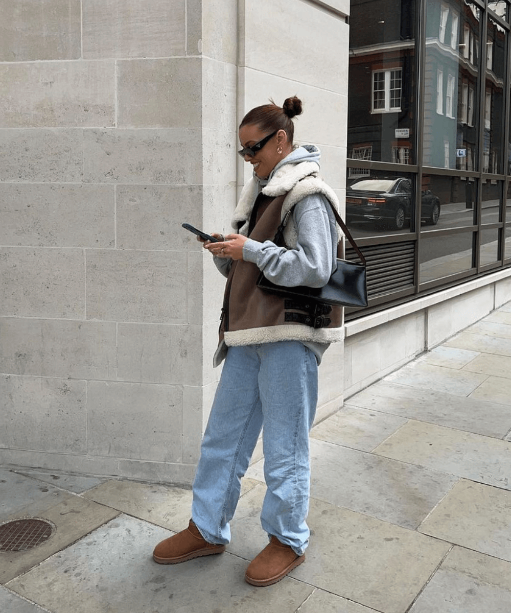 Look Bota Cinza Feminino