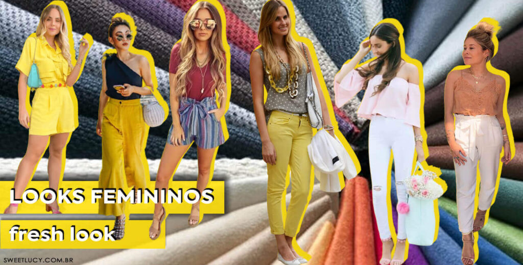 Look Amarelo Feminino