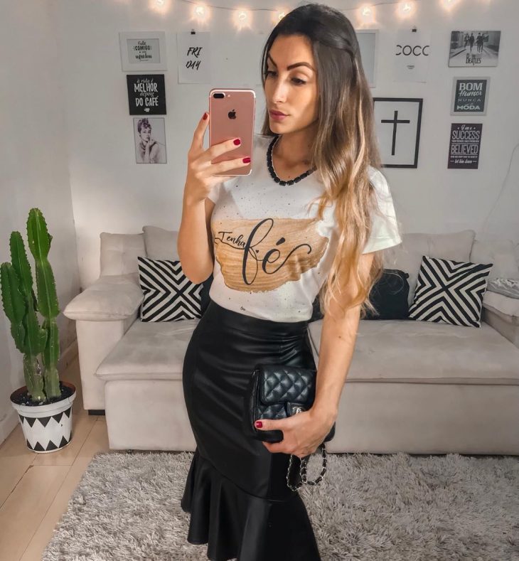 Look Camila Coelho Saia Midi Feminino