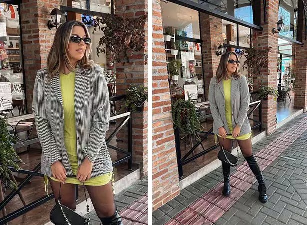 Look Com Meia Calça Feminino