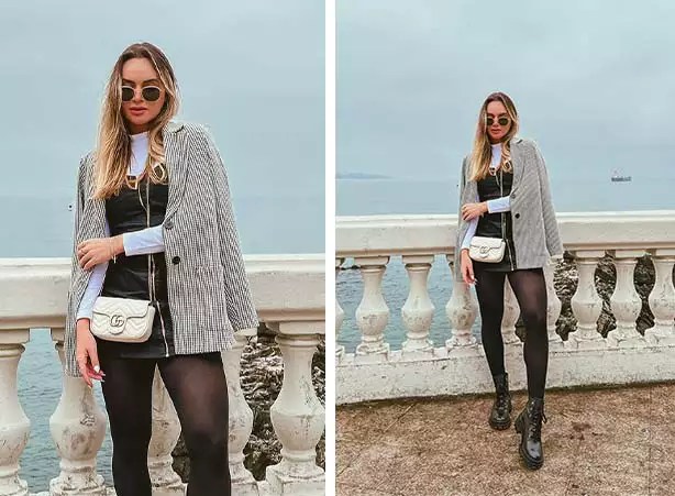 Look Com Meia Calça Feminino