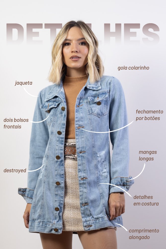 Look Com Jaquetinha Jeans Feminino