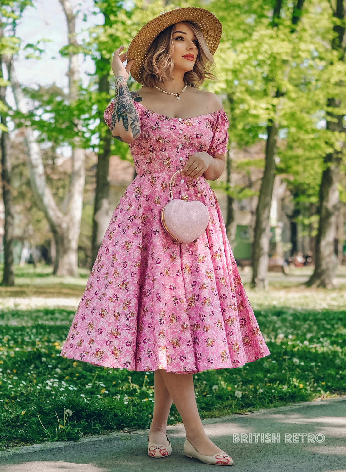 floral dress look