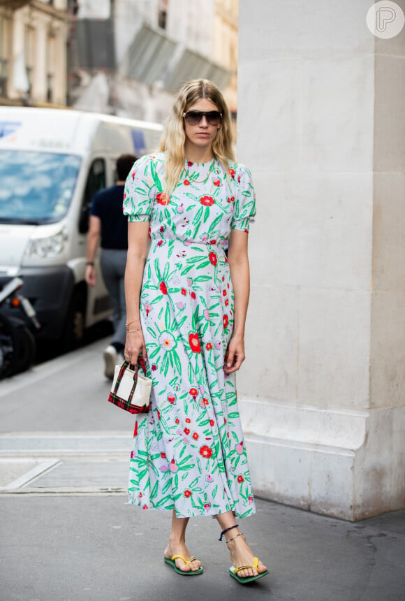 look vestido floral