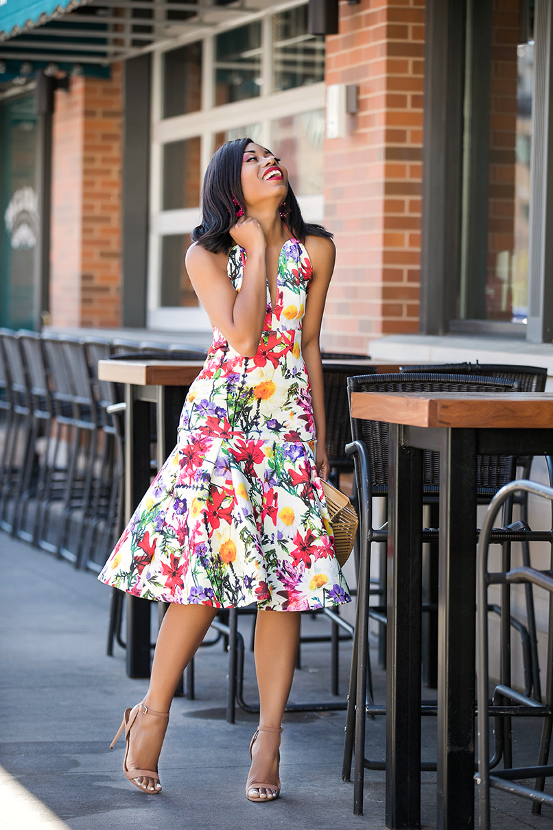 floral dress look