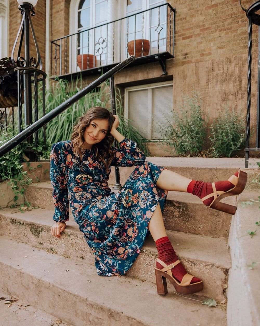 floral dress look