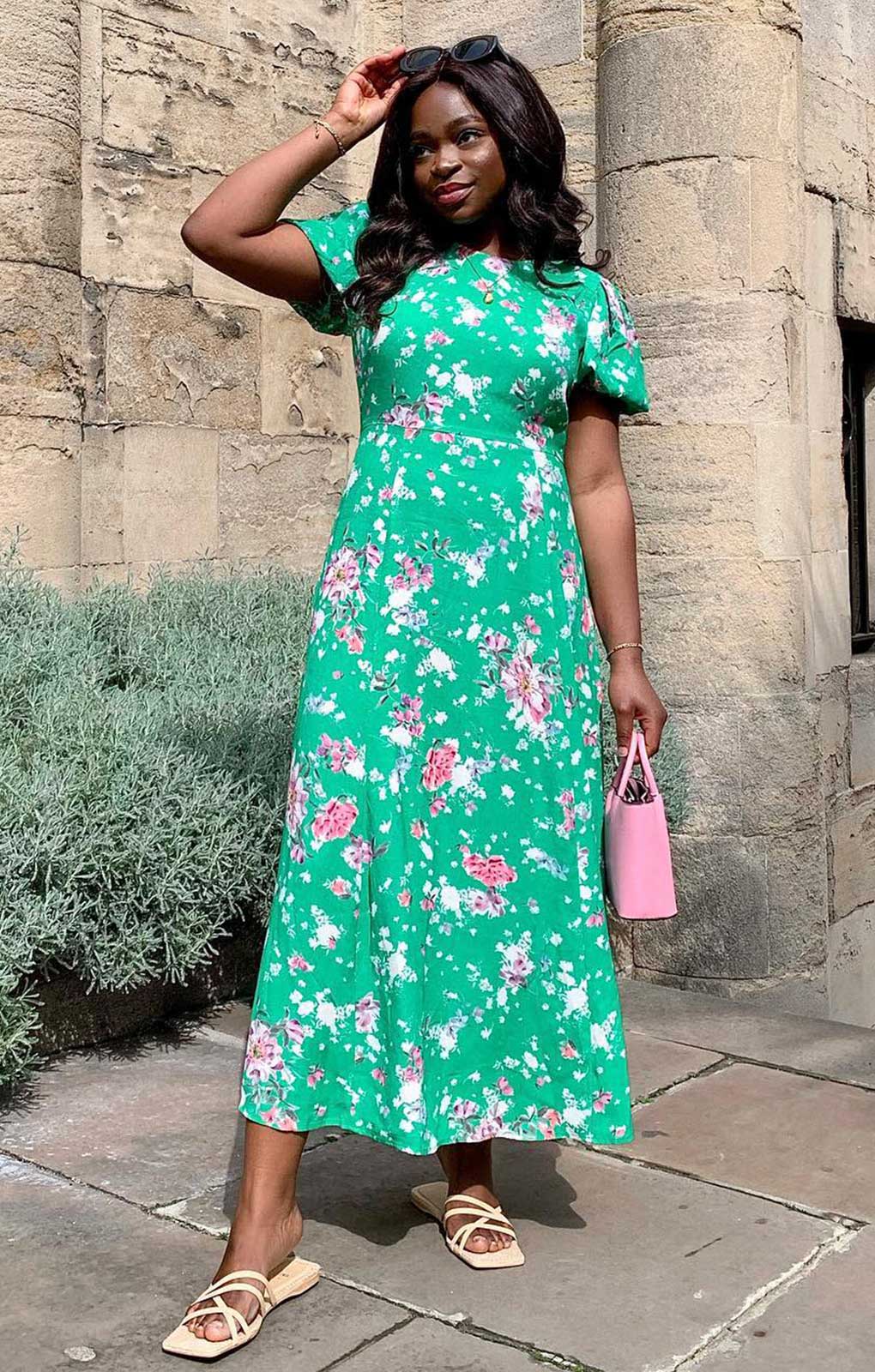 floral dress look